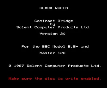 Black Queen or the Game of Bridge (1987)(BBC) screen shot title